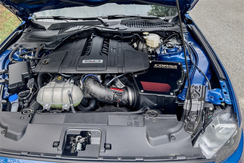 Load image into Gallery viewer, Corsa 2018-2023 Ford Mustang GT 5.0L V8 Forged Carbon Fiber Air Intake w/ DryTech 3D No Oil Filter
