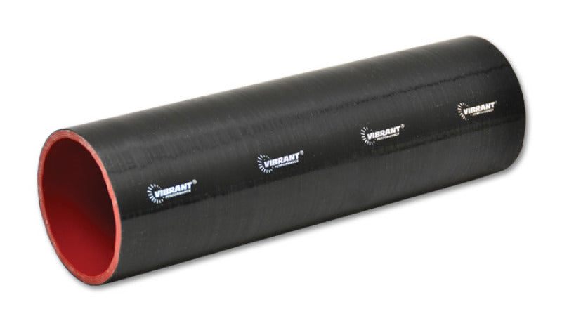 Load image into Gallery viewer, Vibrant 4 Ply Reinforced Silicone Straight Hose Coupling - 1.25in I.D. x 12in long (BLACK)

