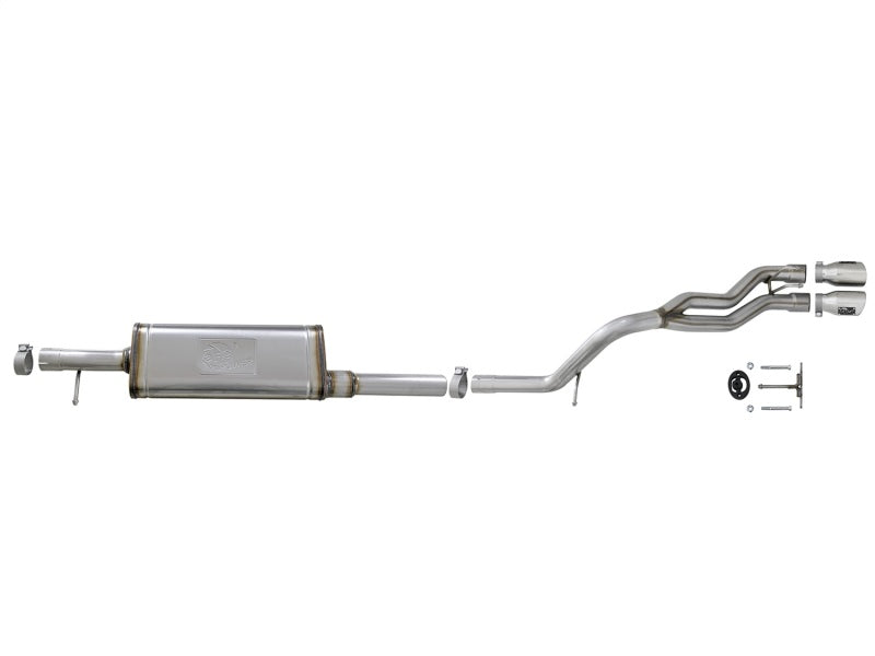 Load image into Gallery viewer, aFe Rebel Series 2.5in SS Cat-Back Exhaust w/ Polished Tip 07-18 Jeep Wrangler (JK) V6 3.6/3.8L 4dr
