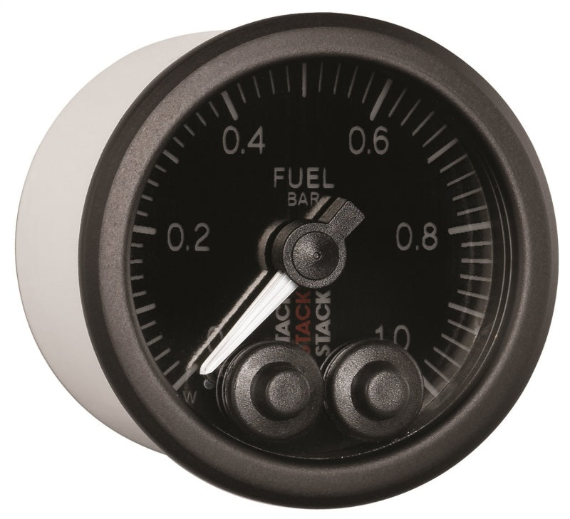 Load image into Gallery viewer, Autometer Stack 52mm 0-1 Bar M10 Male Pro-Control Fuel Pressure Gauge - Black

