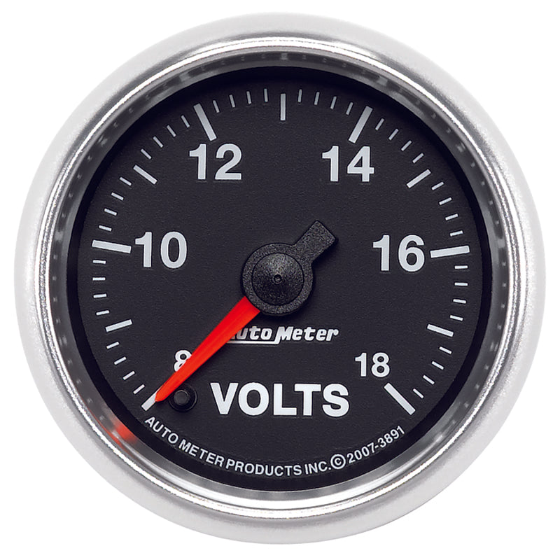 Load image into Gallery viewer, Autometer GS Series 2-1/16in Voltmeter 18V Electrical Gauge Full Sweep
