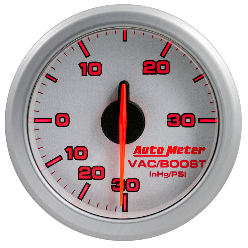 Load image into Gallery viewer, Autometer Airdrive 2-1/6in Boost/Vac Gauge 30in HG/30 PSI - Silver
