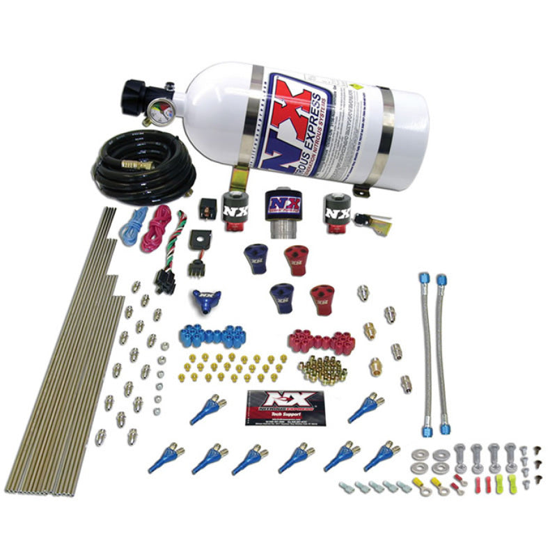Load image into Gallery viewer, Nitrous Express Pro-Shk/Gas 2 Fuel 1 Supershark Solenoid Nitrous Kit (200-600HP) w/15lb Bottle
