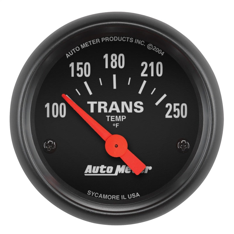 Load image into Gallery viewer, Autometer Z Series 52.4mm 100-250 Degrees F Transmission Gauge &amp; Gauge Pillar Mount
