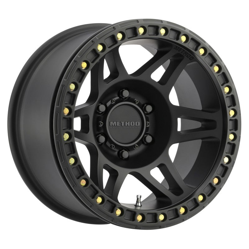 Load image into Gallery viewer, Method MR106 Beadlock 17x9 -44mm Offset 6x5.5 108mm CB Matte Black w/BH-H24125 Wheel
