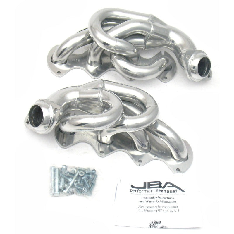 Load image into Gallery viewer, JBA 05-10 Ford Mustang 4.6L 3V 1-5/8in Primary Silver Ctd Cat4Ward Header
