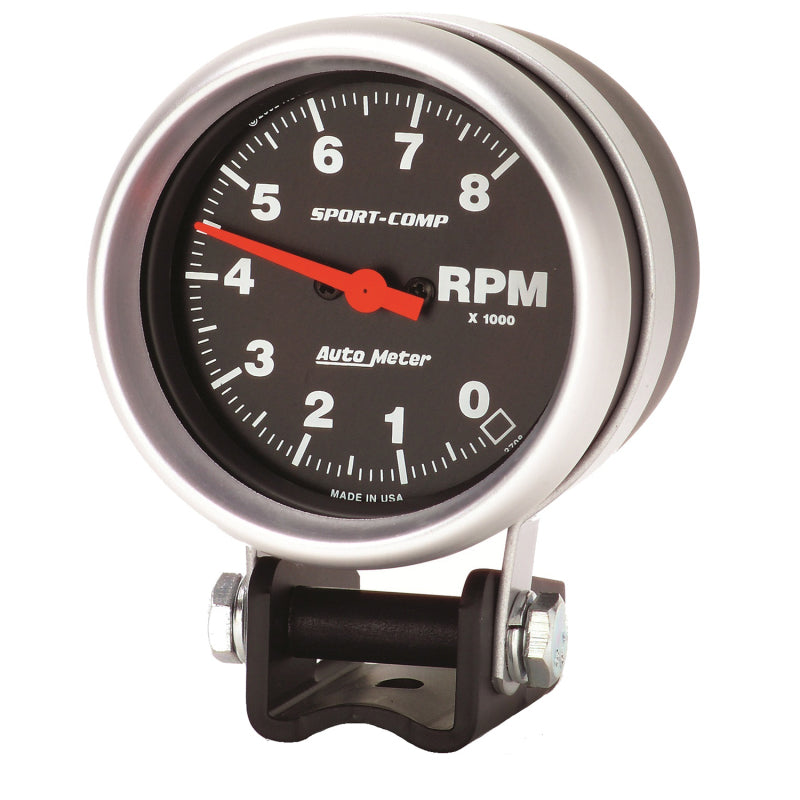 Load image into Gallery viewer, Autometer Standard 2-5/8in 8,000 RPM Pedestal Mount Tachometer Sport Comp
