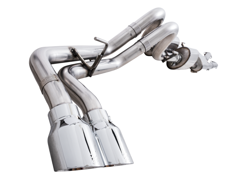 Load image into Gallery viewer, AWE 16-22 Toyota Tacoma 0FG Catback Exhaust w/ BashGuard - Dual Chrome Silver Tips
