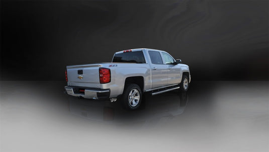 Corsa 14-19 GMC Sierra/Chevy Silv 1500 Reg. Cab/Std. Bed 5.3L V8 Polished  Single Side CB Exhaust