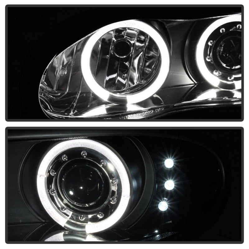 Load image into Gallery viewer, Spyder Chevy Camaro 98-02 Projector Headlights LED Halo LED Blk Smke - Low H1 PRO-YD-CCAM98-HL-BSM
