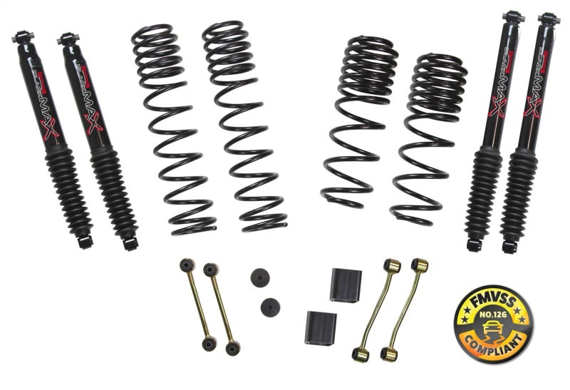 Load image into Gallery viewer, Skyjacker 2018 Jeep Wrangler Rubicon (JL) 2DR 2in-2.5in Suspension Lift Kit w/Black Max Shocks
