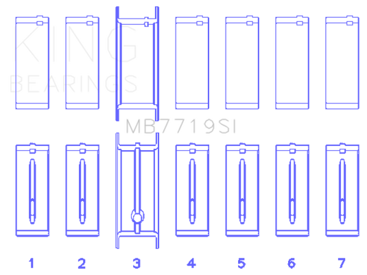 King Engine Bearings AMC / JEEP 242CI 4.0L POWER-TEC (Size 0.40 Oversized) Main Bearing Set
