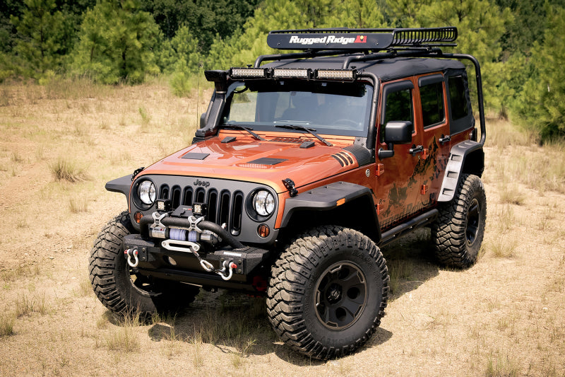 Load image into Gallery viewer, Rugged Ridge Hurricane Flat Fender Flare Kit 07-18 Jeep Wrangler
