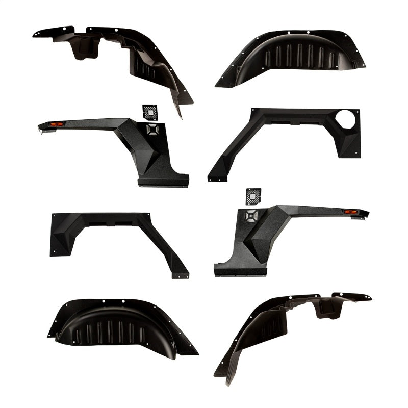 Load image into Gallery viewer, Rugged Ridge XHD Armor Fenders and Liner Kit 07-18 Jeep Wrangler JK 2-Door

