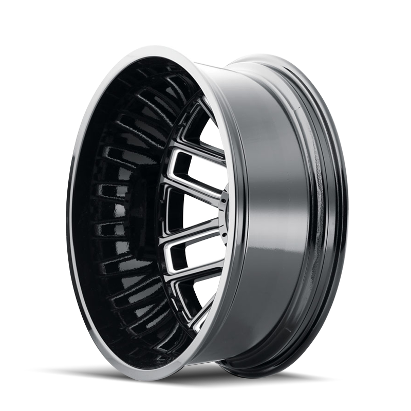 Load image into Gallery viewer, Mayhem 8107D Cogent Dually 20x8.25 / 8x200 BP / -192mm Offset / 142mm Hub Blk w/ Milled Spokes Wheel
