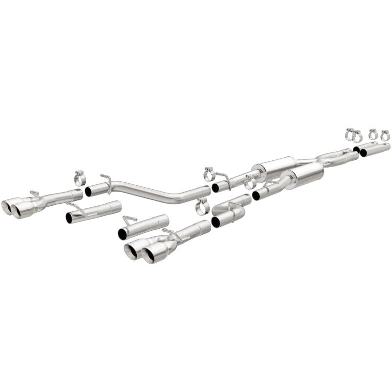 Load image into Gallery viewer, MagnaFlow Cat-Back, SS, 2.5in, Quad Split Rear 3.5in Tip 2015 Dodge Challenger 3.6L V6

