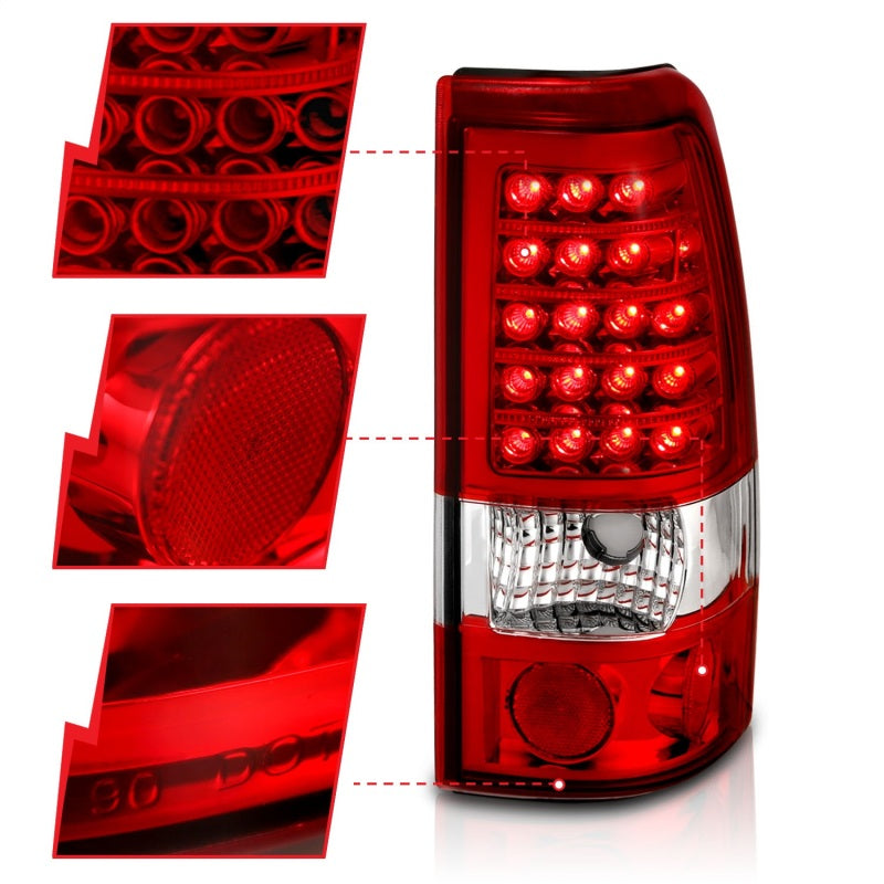 Load image into Gallery viewer, ANZO 1999-2007 Chevrolet Silverado 1500 LED Taillights Red/Clear
