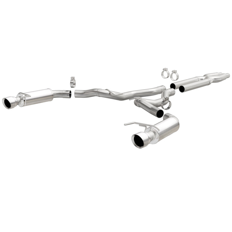 Load image into Gallery viewer, MagnaFlow Cat Back, SS, 3in, Competition, Dual Split Polished 4.5in Tips 2015 Ford Mustang GT V8 5.0
