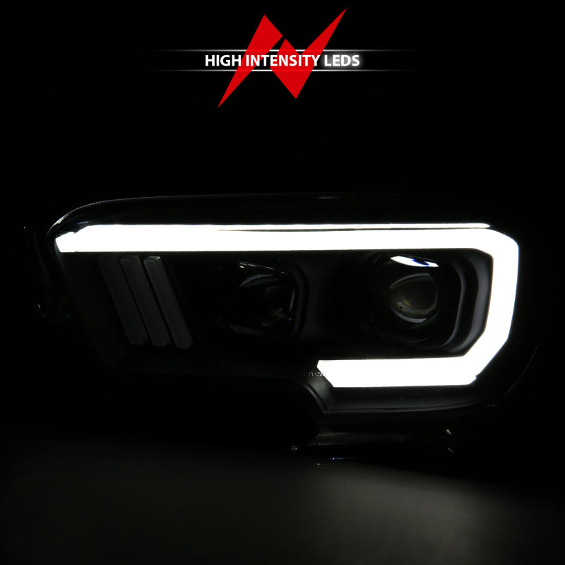 Load image into Gallery viewer, ANZO 2016-2017 Toyota Tacoma Projector Headlights w/ Plank Style Switchback Black w/ Amber
