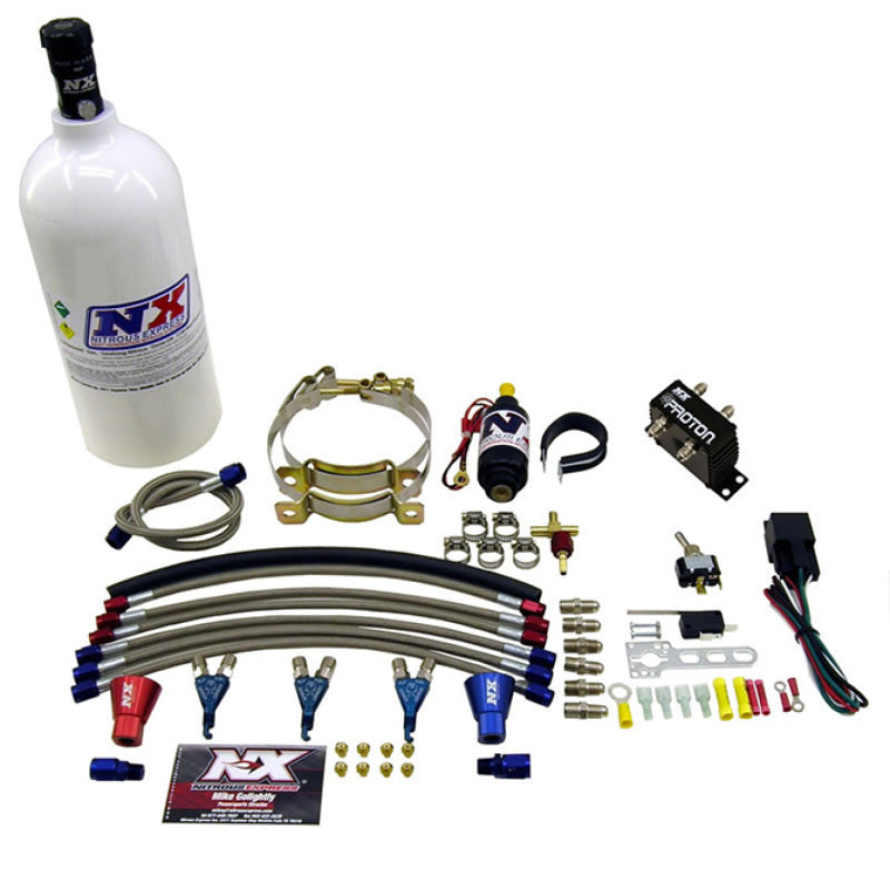 Load image into Gallery viewer, Nitrous Express Three Cyl Proton Nitrous Kit w/2.5lb Bottle
