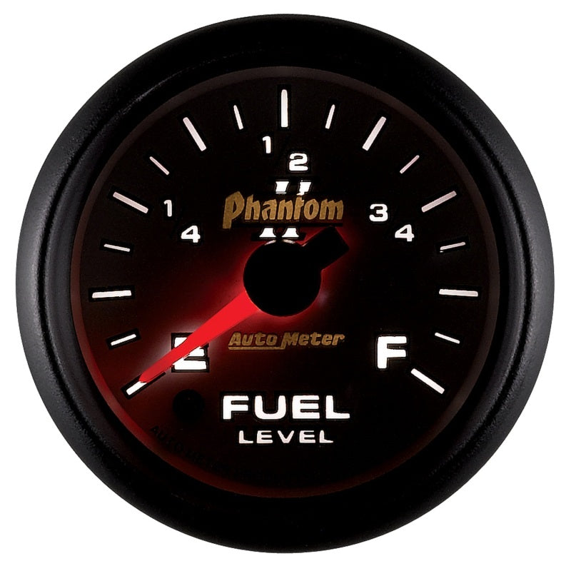 Load image into Gallery viewer, Autometer Phantom II 52mm Full Sweep Electronic 0-280 ohm Fuel Level Programmable E-F Range Gauge
