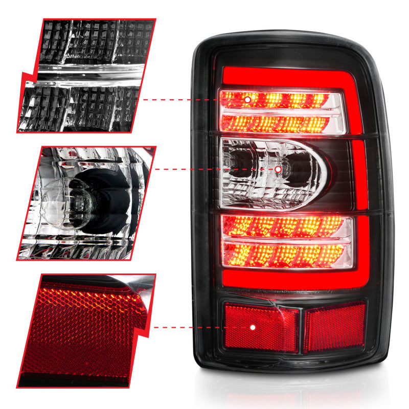 Load image into Gallery viewer, ANZO 2000-2006 Chevrolet Tahoe LED Tail Lights w/ Clear Lens Black Housing
