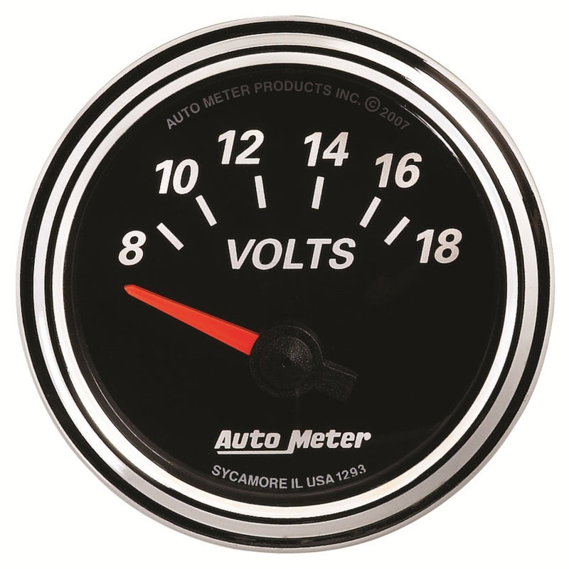 Load image into Gallery viewer, Autometer Designer Black II 52mm 18V Voltmeter Gauge
