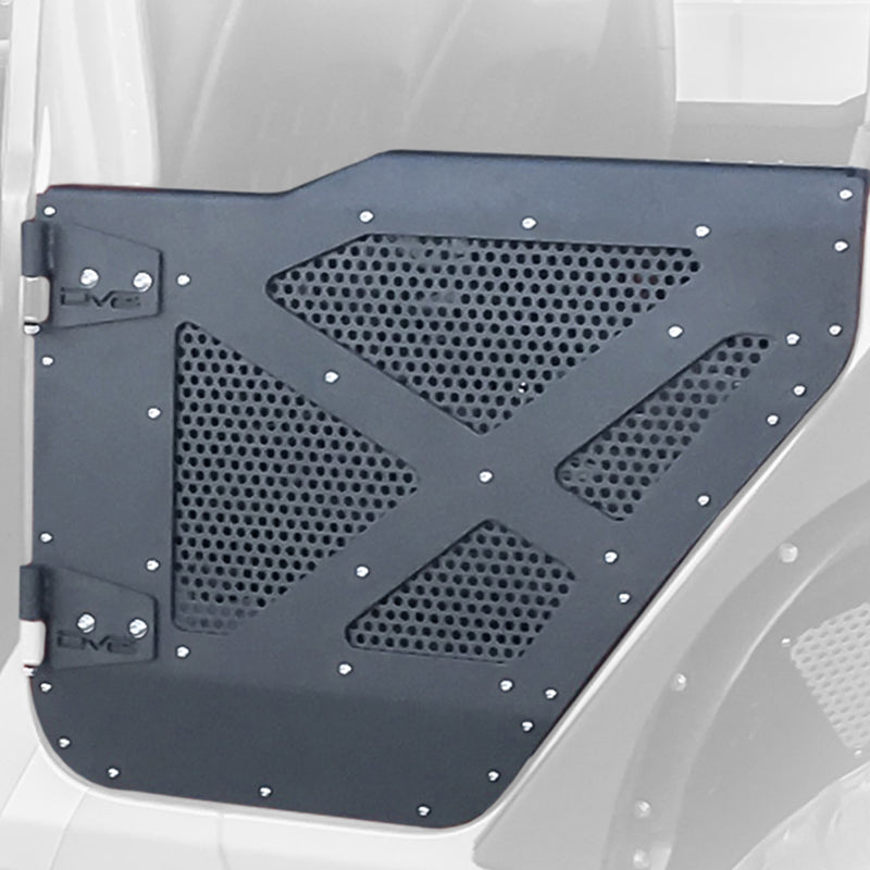 Load image into Gallery viewer, DV8 18-22 Jeep 4 Door JL/JT Aluminum Half Doors with Perforated Mesh Rear

