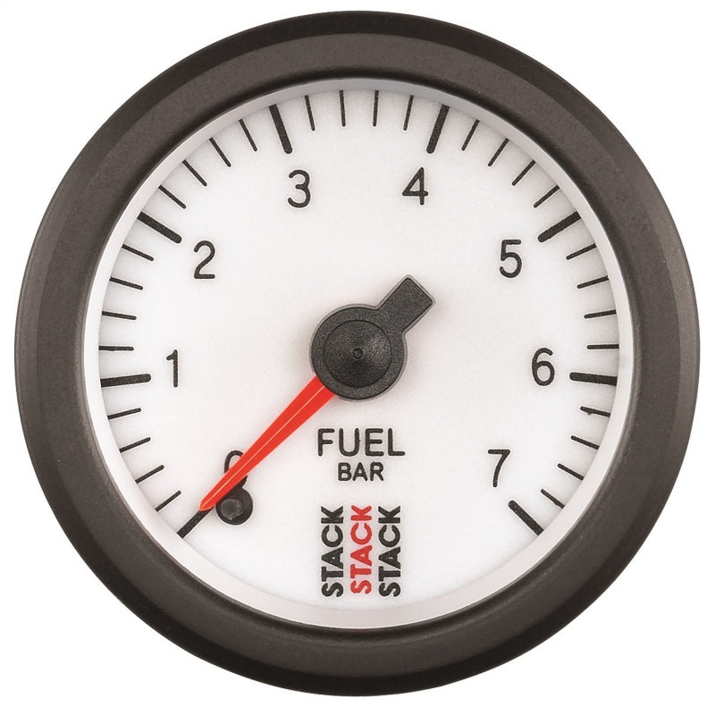 Load image into Gallery viewer, Autometer Stack 52mm 0-7 Bar M10 Male Pro Stepper Motor Fuel Pressure Gauge - White
