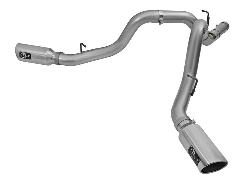 Load image into Gallery viewer, aFe LARGE Bore HD 4in Dual DPF-Back SS Exhaust w/Polished Tip 16-17 GM Diesel Truck V8-6.6L (td) LML
