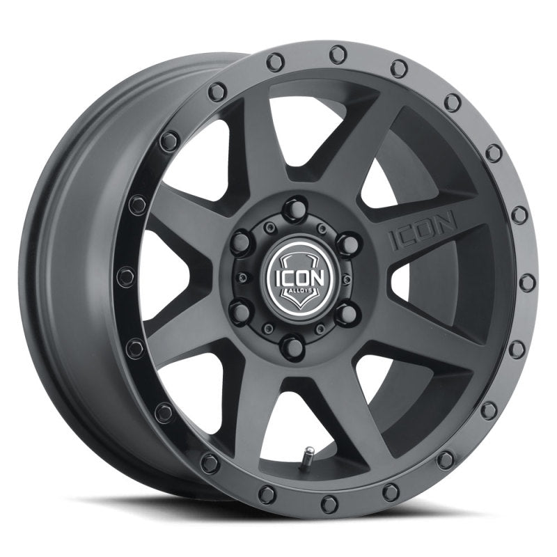 Load image into Gallery viewer, ICON Rebound 18x9 6x5.5 25mm Offset 6in BS 95.1mm Bore Double Black Wheel
