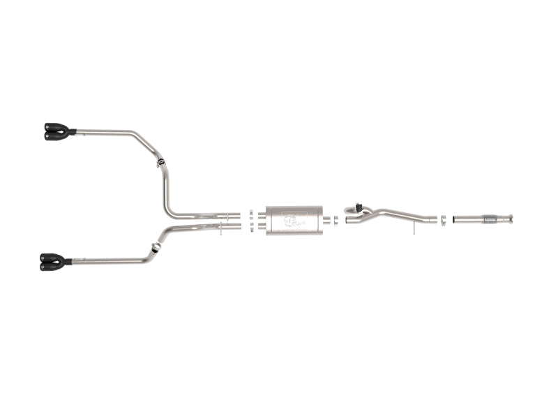 Load image into Gallery viewer, aFe Gemini XV 3in 304 SS Cat-Back Exhaust w/ Cutout 19-21 GM Silverado/Sierra 1500 V8- w/ Black Tips
