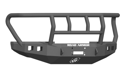 Road Armor 17-20 Ford F-250 Stealth Wide Fender Front Winch Bumper w/Titan II Guard - Tex Blk