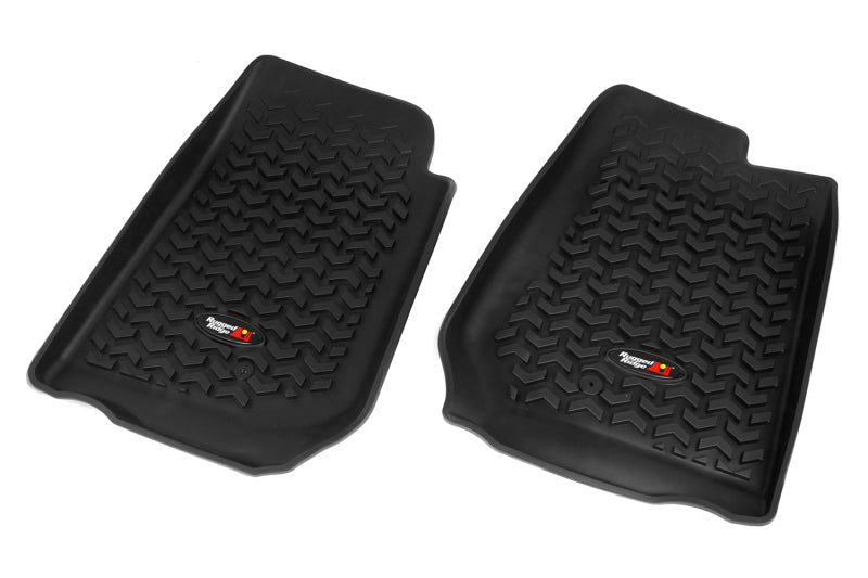 Load image into Gallery viewer, Rugged Ridge Floor Liner Front Black 2007-2018 Jeep Wrangler Unlimited JK 4 Dr

