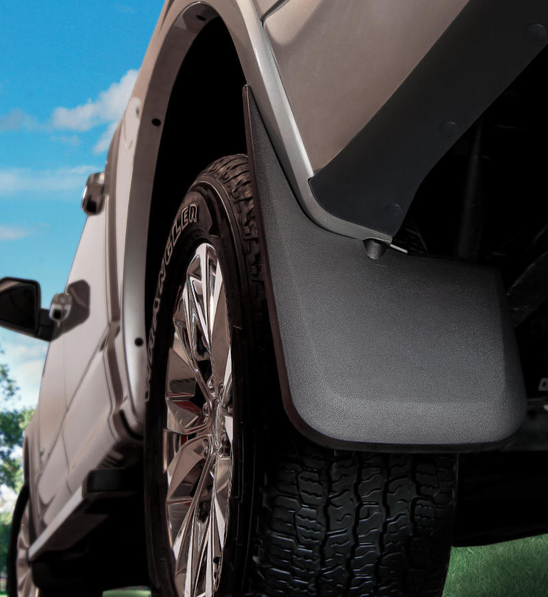 Load image into Gallery viewer, Husky Liners 2015 Ford F-150 w/ OE Fender Flares Mud Guards Black Front Mud Guards
