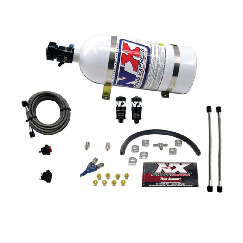 Load image into Gallery viewer, Nitrous Express Hitman EFI Single Nozzle Piranha Nitrous Kit (35-75HP) w/10lb Bottle
