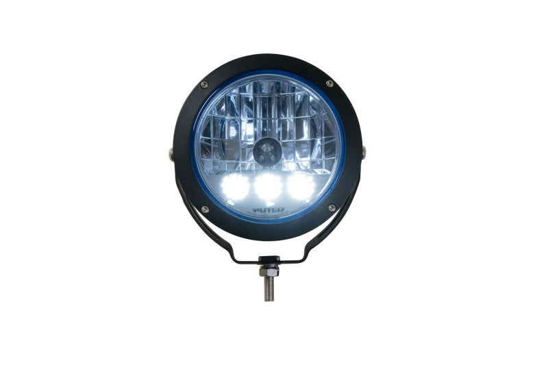 Load image into Gallery viewer, Putco HID Off Road Lamp w/3 LED DayTime Running Lights - 6in Black Housing w/ Blue Tinted Lens
