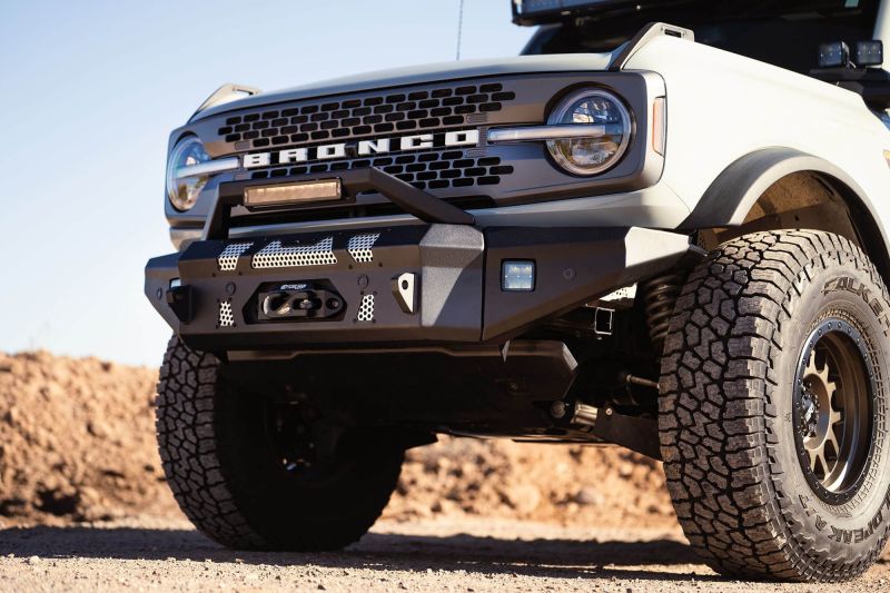 Load image into Gallery viewer, DV8 Offroad 2021+ Ford Bronco Front Bumper Winch Capable w/ Optional Bull Bar/Aux Light Opening
