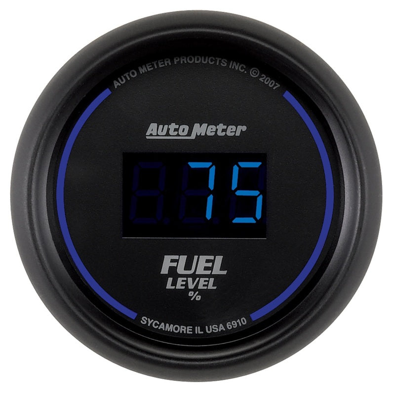 Load image into Gallery viewer, Autometer Cobalt Digital 52.4mm Black Programmable Empty-Full Range Fuel Level Gauge
