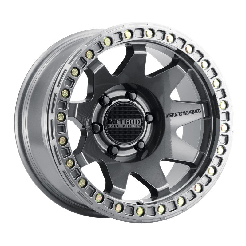 Load image into Gallery viewer, Method MR108 17x9 -44mm Offset 6x5.5 106.25mm CB Gloss Titanium w/BH-H24125-38 Wheel
