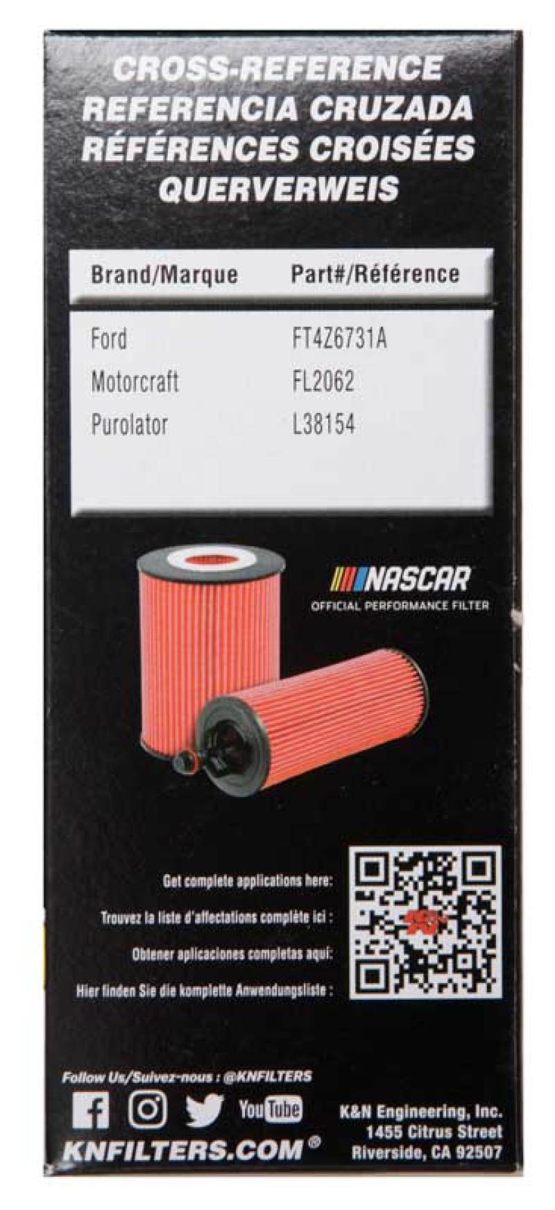 Load image into Gallery viewer, K&amp;N Ford / Lincoln 1.938in OD x 5.5in H Oil Filter
