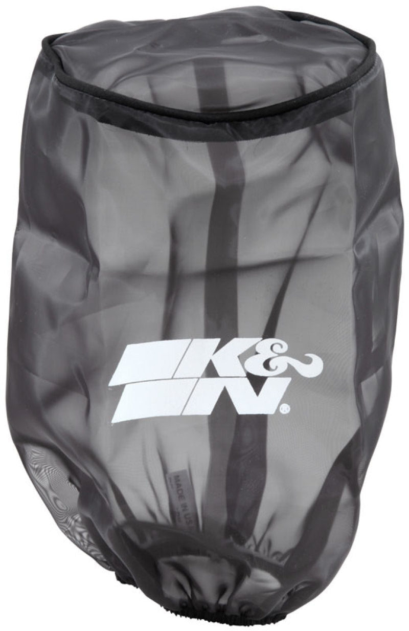 Load image into Gallery viewer, K&amp;N Universal Round Tapered Filter Wrap - Black - 6in Base ID x 4.625in Top ID x 9in Height
