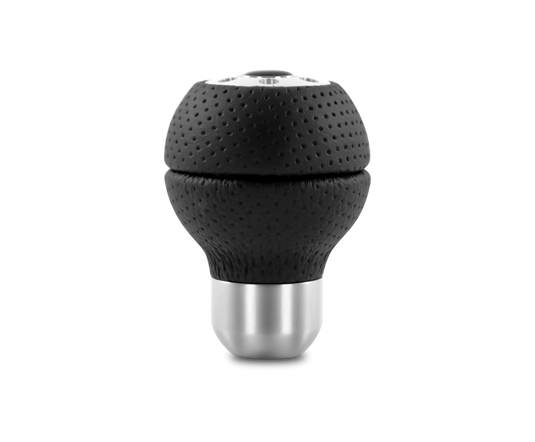 Momo Race Shift Knob - Black Airleather, Aluminum Insert
