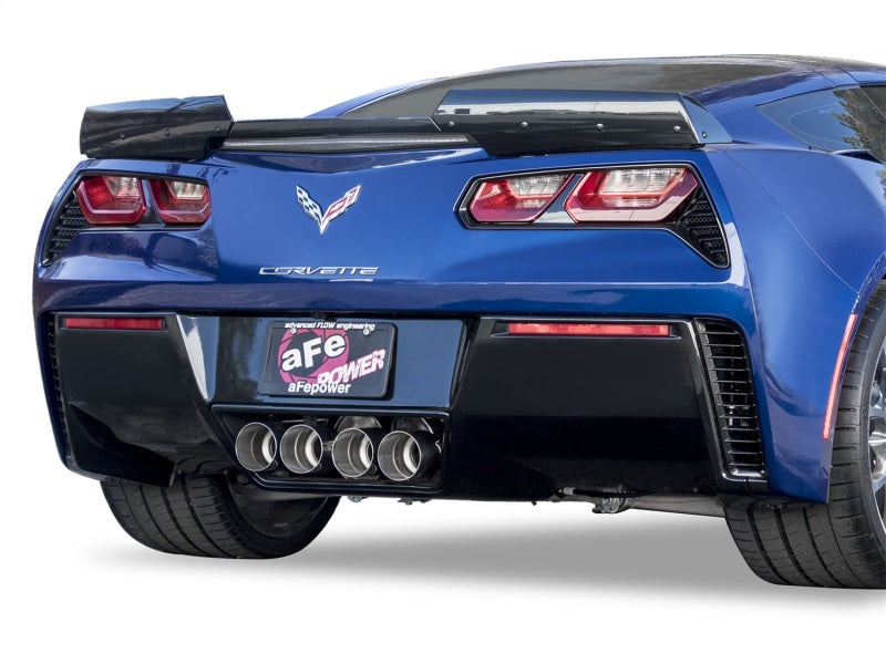Load image into Gallery viewer, aFe MACHForce XP 3in-2 1/2in Axle Back 304SS Exhaust w/ Polished Tips 14-17 Chevy Corvette V8-6.2L
