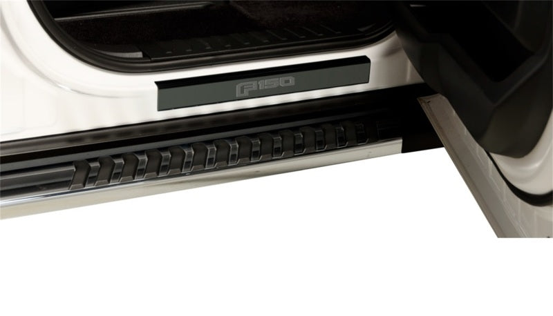 Load image into Gallery viewer, Putco 15-20 Ford F-150 - SuperCrew w/ F-150 Etching (4pcs) Black Platinum Door Sills
