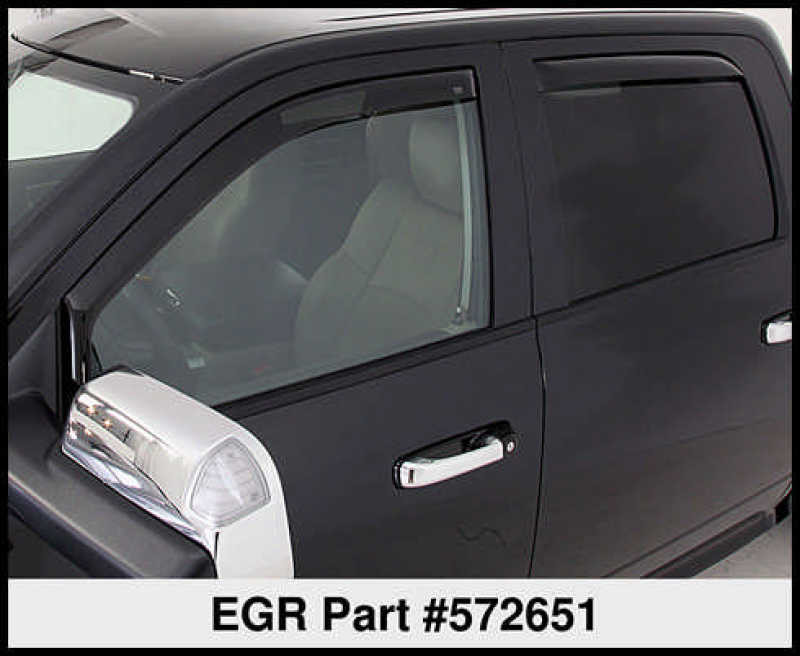 Load image into Gallery viewer, EGR 09+ Dodge Ram Pickup Quad Cab In-Channel Window Visors - Set of 4 (572651)
