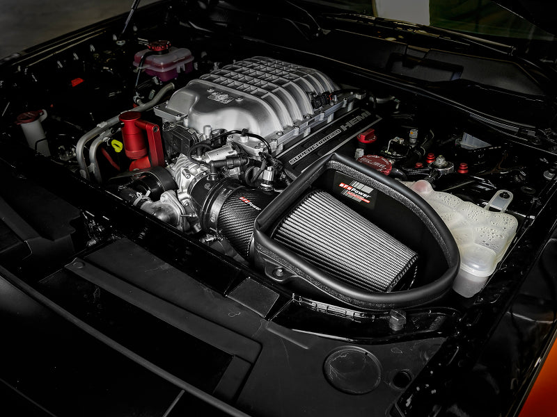 Load image into Gallery viewer, aFe Magnum Force Stage-2 Track Series Carbon Fiber AIS w/Pro Dry S Media-18 Dodge Challenger V8-6.2L
