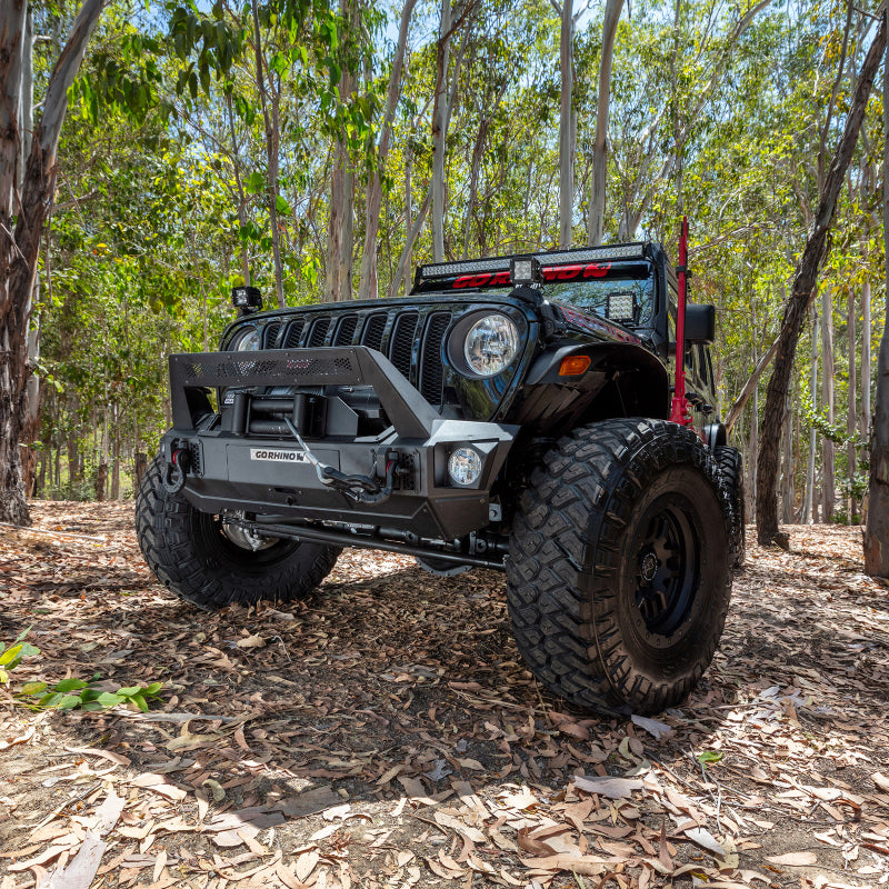 Load image into Gallery viewer, Go Rhino 07-20 Jeep Wrangler JL/JLU/JK/JKU/Gladiator JT Trailline Front Stubby Bumper
