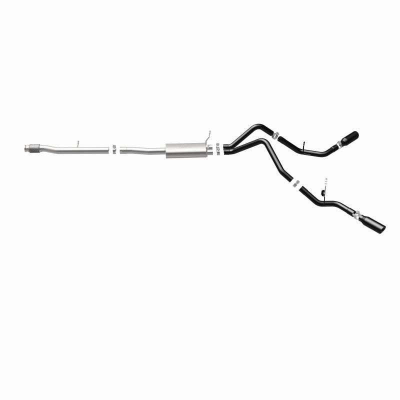 Load image into Gallery viewer, MagnaFlow SYS Cat-Back 3.5in Black Dual Split Rear Tips 14-15 Chevy Silverado/GMC Sierra 4.3L-5.3L
