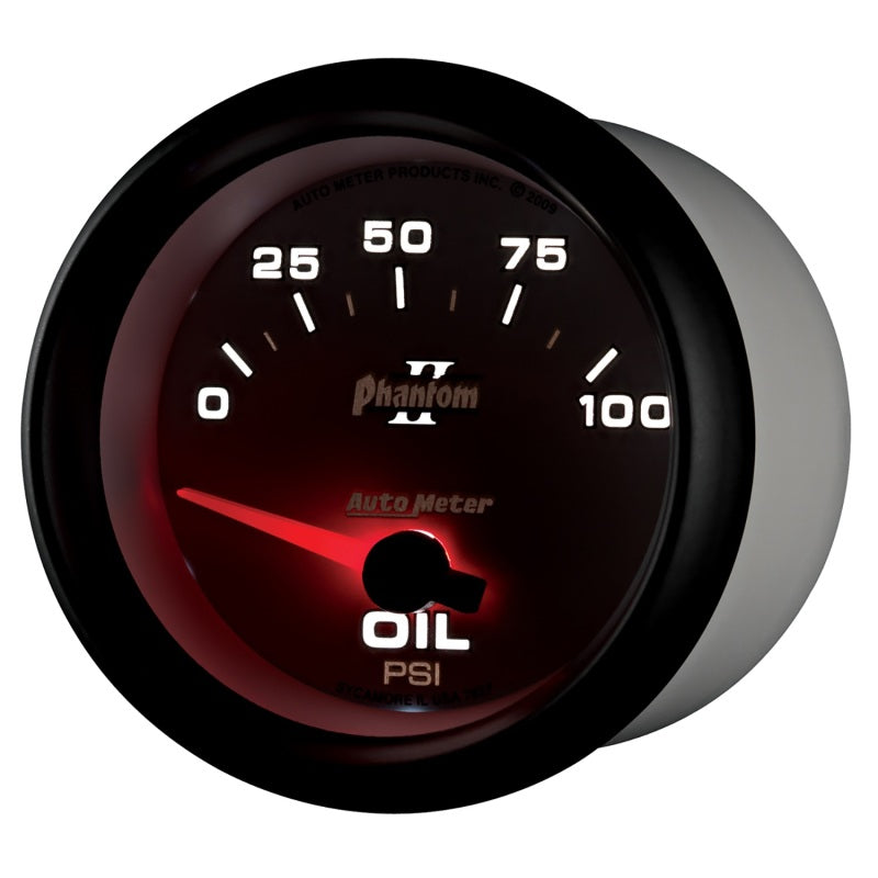 Load image into Gallery viewer, Autometer Phantom II 2 5/8in 0-100 PSI Short Sweep Electronic Oil Pressure Gauge
